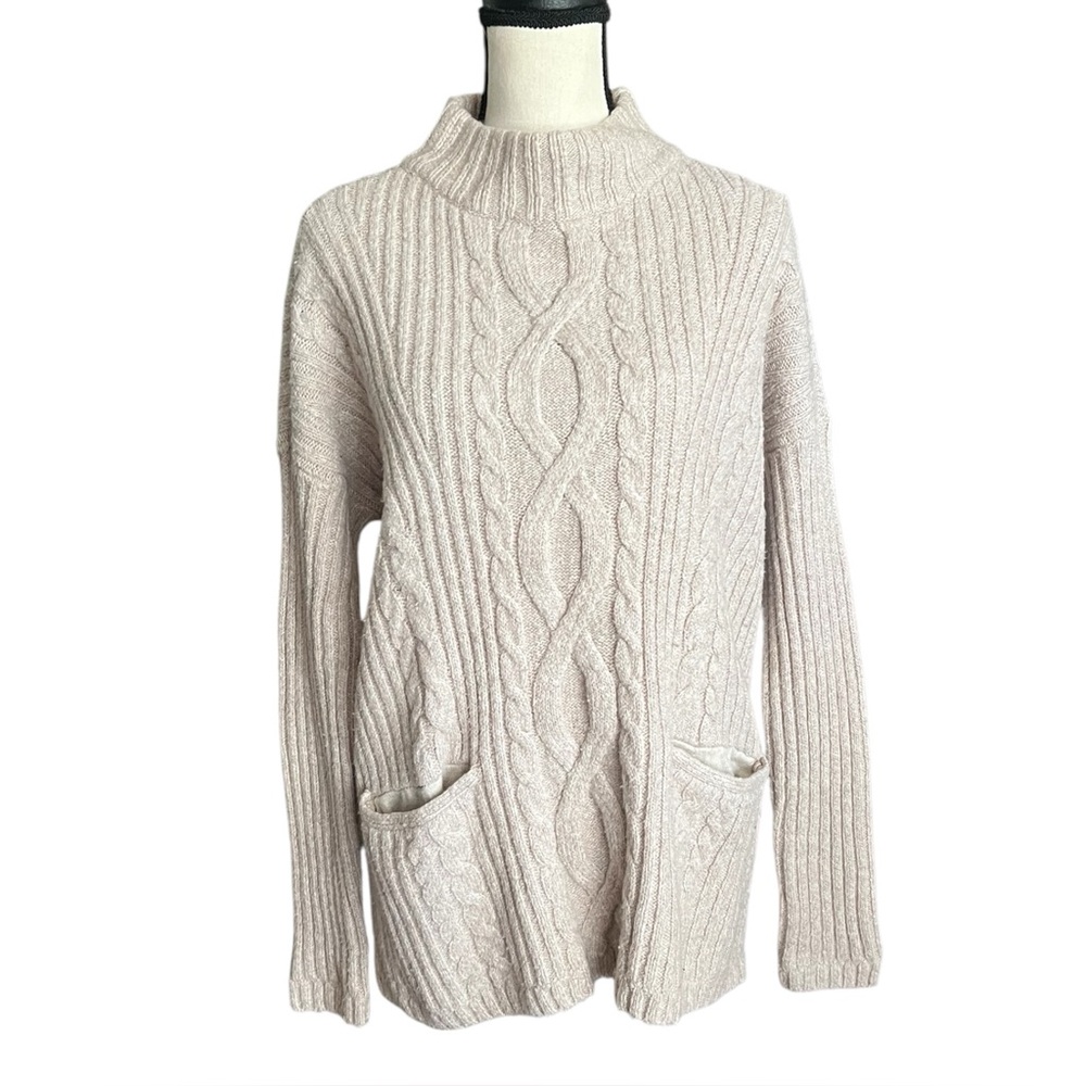 Abercrombie & Fitch Marled Textured Knit Mock Neck Sweater. Size M.